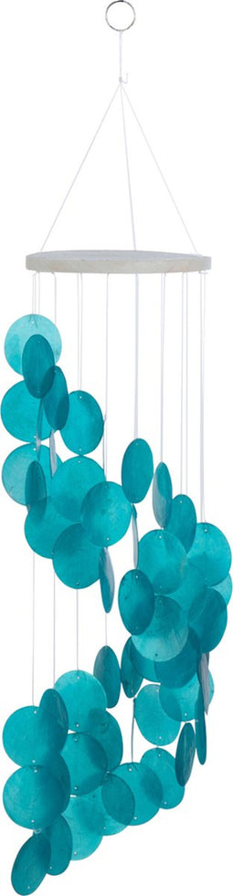 J-Line windgong schub waterval - schelp - blauw