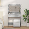 vidaXL - Kaptafel - met - LED - Verlichting - Grijs - Sonoma - 79x41x135 - cm