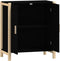 vidaXL - Dressoir - 62x38x70 - cm - bewerkt - hout - zwart