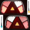 LED Achterlichtenset voor Aanhanger 12/24V - 23,7 x 13,8 cm - 7 Functies - 2 Stuks