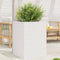 vidaXL - Plantenbak - 50x50x68,5 - cm - massief - grenenhout - wit