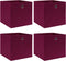 vidaXL - Opbergboxen - 4 - st - 32x32x32 - cm - stof - donkerrood