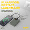 Aqiila Powerbird B5 - Powerbank 5000mAh - LCD-scherm - mosgroen