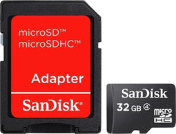 Sandisk Micro SDHC - Geheugenkaart 32 GB - Class 4 - Zwart