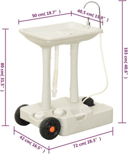 vidaXL - Campingtoilet - en - wasbak - met - watertank