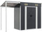 vidaXL - Tuinschuur - met - verlengd - dak - 277x110,5x181 - cm - staal - antraciet
