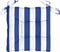 vidaXL - Stoelkussens - 2 - st - gestreept - 40x40x7 - cm - stof - wit - en - blauw