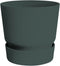 Elho Greenville Rond 25 - Bloempot voor Buiten met Waterreservoir - 100% Gerecycled Plastic - Ø 24.5 x H 23.3 cm - Wit