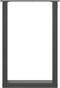 vidaXL - Eettafelpoten - 2 - st - U-vormig - 50x(72-73) - cm - staal - antraciet