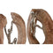 Decoratieve figuren Home ESPRIT Bruin Zilverkleurig Natuurlijk 19 x 9 x 28 cm (2 Stuks)