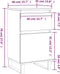 vidaXL - Dressoir - 40x35x70 - cm - bewerkt - hout - grijs - sonoma