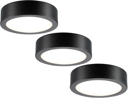 Keukenspot LED - set van 3 - 270 lm - IP20 - zwart 3 x 270 lumen - zwart - 1