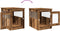 vidaXL - Hondenbench - 55x75x65 - cm - bewerkt - hout - oud - houtkleurig