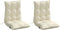 vidaXL - Stoelkussens - 2 - st - lage - rug - oxford - stof - crèmekleurig