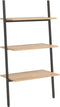 vidaXL - Ladderrek - met - 3 - schappen - 64x34x116 - cm - lichtbruin - en - zwart