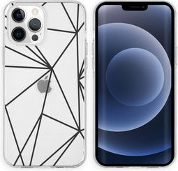 iMoshion Hoesje Geschikt voor iPhone 13 Pro Hoesje Siliconen - iMoshion Design hoesje - Transparant / Graphic Cube