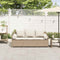 vidaXL - Tuinbank - 3-zits - met - kussens - poly - rattan - beige