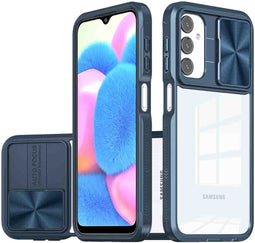iMoshion Hoesje Geschikt voor Samsung Galaxy A25 Hoesje - iMoshion Camslider Backcover - Donkerblauw