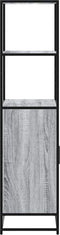 vidaXL - Hoge - kast - 68x35x139cm - bewerkt - hout - en - metaal - grijs - sonoma - eiken