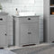 vidaXL - Wastafelkast - BODO - 70x35x80 - cm - grijs