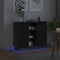 vidaXL - Dressoir - met - LED - Zwart - Eiken - 90x32x75 - cm - Gelaagd - Hout