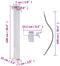 vidaXL - Waterzuil - vierkant - 100 - cm - roestvrij - staal