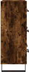 vidaXL - Dressoir - 69,5x34x90 - cm - bewerkt - hout - gerookt - eikenkleurig