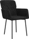vidaXL - Eetkamerstoelen - 2 - st - fluweel - zwart