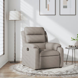 Fauteuil verstelbaar stof taupe