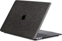 Lunso Geschikt voor MacBook Air 15 inch (2023-2025) cover hoes - case - Glitter Zwart