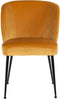 Richmond Interiors Stoel Fallon Gold Velvet / Black (Genova 401 Gold)