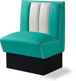 Bel Air Dinerbank Single Booth HW-70 Turquoise