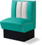 Bel Air Dinerbank Single Booth HW-70 Turquoise