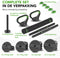 Tunturi Vinyl Halterset 28 kg - Dumbbells Barbell Kettlebell Push-up Steunen - Zwart Groen