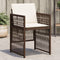 Tuinstoelen 4 st met kussens poly rattan bruin