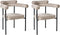 Set van 2 eetkamerstoelen LYNEY Stof Beige