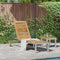 vidaXL - Ligbed - met - Wielen - 207x58x35 - cm - Massief - Acaciahout - & - RVS