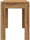 vidaXL - Eettafel - 120x60x76 - cm - bewerkt - hout - artisanaal - eikenkleur