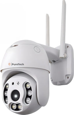 PuroTech Beveiligingscamera Core - Buiten camera met nachtzicht - Beveiligingscamera buiten met kabel - Draaibaar & Kantelbaar - Met Wifi en app - 3MP - Wit
