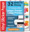 AgoDeo - Glossy Vinyl Stickervellen A4 - 32 + 2 bonusvellen - Waterbestendig