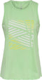 Only Play Mindy Life SL Top - Mouwloos - Logoprint - Groen - Maat XL