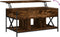 vidaXL - Salontafel - 100x55x50 - cm - bewerkt - hout - en - metaal - gerookt - eiken