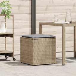 vidaXL - Kussenbox - Beige - 50x50x50 - cm - Poly - Rattan