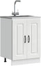 vidaXL - Spoelbakonderkast - Kalmar - 60x46x81,5 - cm - bewerkt - hout - wit