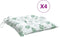 vidaXL - Stoelkussens - 4 - st - bladpatroon - 40x40x7 - cm - stof