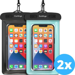 Waterdichte telefoonhoesjes - Set van 2 stuks - Inclusief veiligheidsband - Geschikt voor alle formaten telefoons (2 stuks)