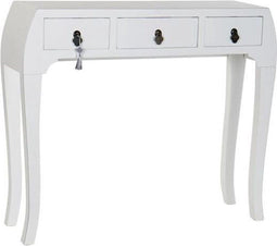 Console DKD Home Decor Spar Zilverkleurig Wit Hout MDF 96 x 26 x 80 cm