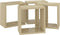 vidaXL - Wandschappen - kubus - 4 - st - 26x15x26 - cm - sonoma - eikenkleurig