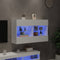vidaXL - Tv-wandmeubel - met - LED-verlichting - 98,5x30x60,5 - cm - wit