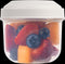 Amuse Rikko Oat Snackbox set - 185ml - Set van 3 snackdoosjes - Sluit gemakkelijk - Transparant - Lichtgrijs